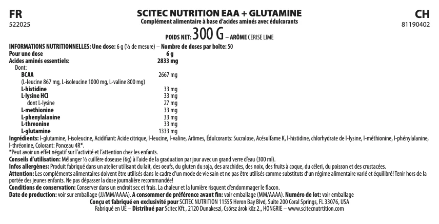 EAA+Glutamine - nutrifact