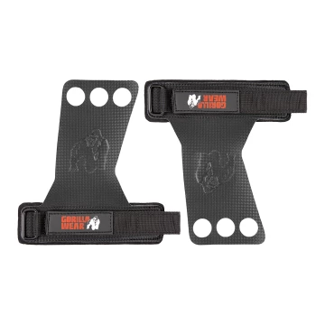 3-Hole Carbon Lifting Grips - Gorilla Wear